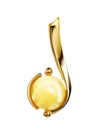 Amber Pendant In Gold-Plated Silver The Sphere, image 