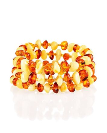 Multicolor Amber Wrap Bracelet, image 