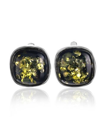 Green Amber Earrings In Sterling Silver The Copenhagen, image 