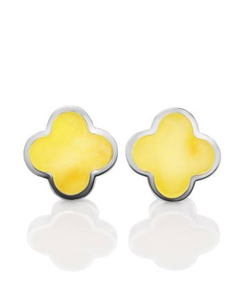 Alhambra Amber Earrings In Sterling Silver The Monaco, image 