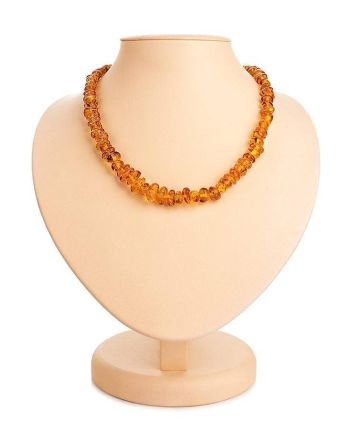 Cognac Amber Beaded Necklace, image 