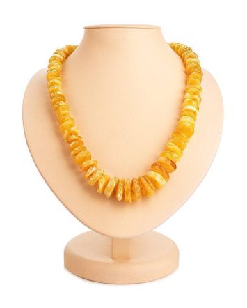 Honey Amber Beaded Necklace, image 