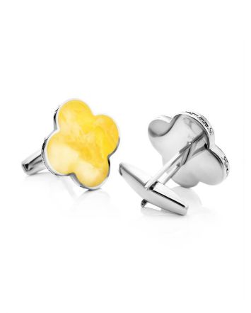 Alhambra Amber Cufflinks In Sterling Silver The Monaco, image 