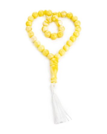 Islamic 33 Honey Amber Prayer Beads, image 