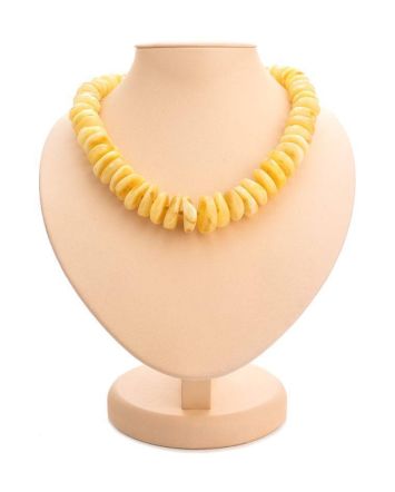 Honey Amber Beaded Necklace, image 