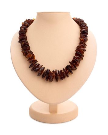 Cherry Amber Beaded Necklace, image 