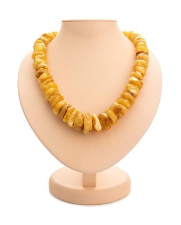 Honey Amber Beaded Necklace, image 