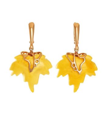 Drop Amber Earrings In Gold The Canada, image 