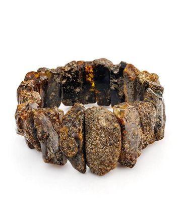 Natural Black Amber Bracelet The Volcano, image 