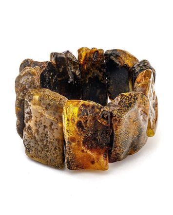 Raw Amber Beaded Bracelet The Volcano, image 