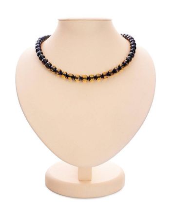 Faceted Green Amber Beaded Necklace The Prague, image 