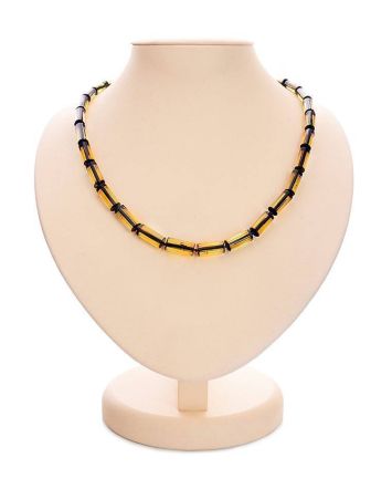 Faceted Green Amber Amber Necklace The Prague, image 