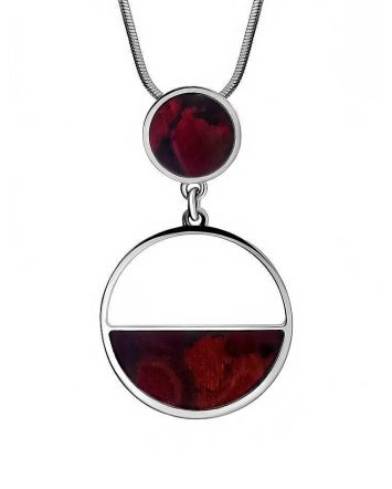Flat Amber Pendant In Sterling Silver The Monaco, image 
