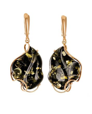 Handcrafted Amber Earrings In Gold The Rialto, image 
