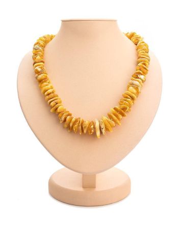 Honey Amber Beaded Necklace, image 