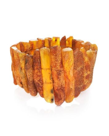 Cognac Amber Beaded Bracelet The Volcano, image 