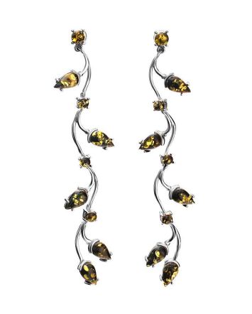 Refined Amber Dangles In Sterling Silver The Verbena, image 