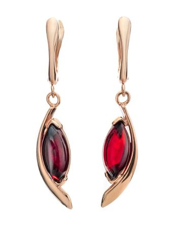 Amber Earrings In Gold The Liana, image 