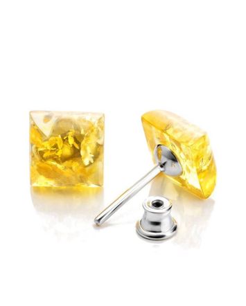Lemon Amber Stud Earrings The Ovation, image 