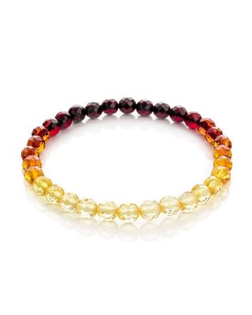 Faceted Multicolor Amber Bracelet The Prague, image 