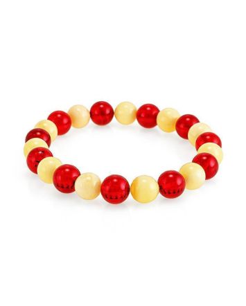 Multicolor Amber Beaded Bracelet, image 
