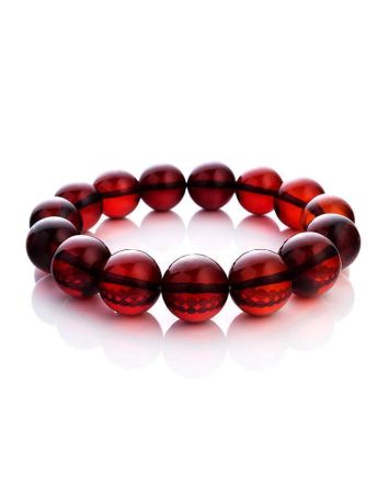 Classic Amber Ball Beaded Bracelet, image 