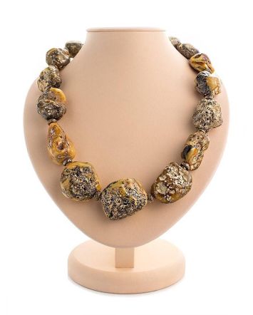 Raw Amber Beaded Necklace The Indonesia, image 