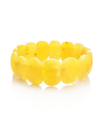 Honey Amber Flat Beaded Bracelet, image 