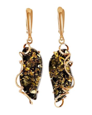 Handcrafted Amber Earrings In Gold The Rialto, image 