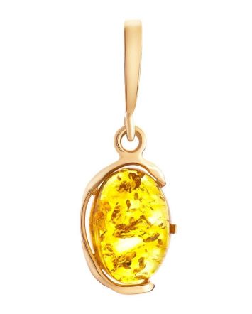 Gold-Plated Pendant With Lemon Amber The Vivaldi, image 