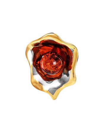 Gold-Plated Pendant With Cognac Amber The Turandot, image 
