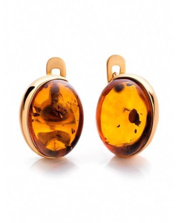 Lovely Amber Earrings In Gold-Plated Silver The Suite Collection, image 