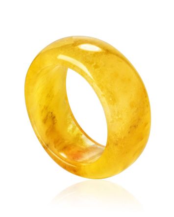 Honey Amber Band Ring The Magma, Ring Size: 9 / 19, image 