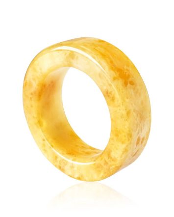 Honey Amber Band Ring The Magma, Ring Size: 8.5 / 18.5, image 