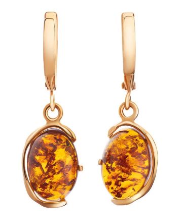 Amber Earrings In Gold-Plated Silver The Vivaldi, image 