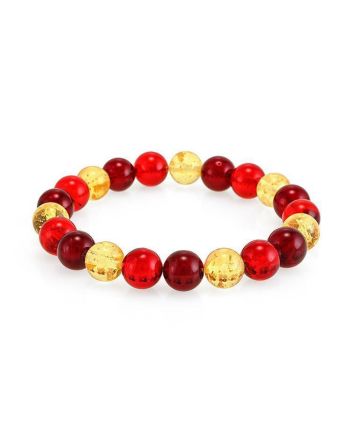 Two Toned Amber Stretch Bracelet, image 