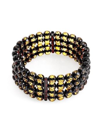 Green Amber Beaded Bracelet The Prague, image 