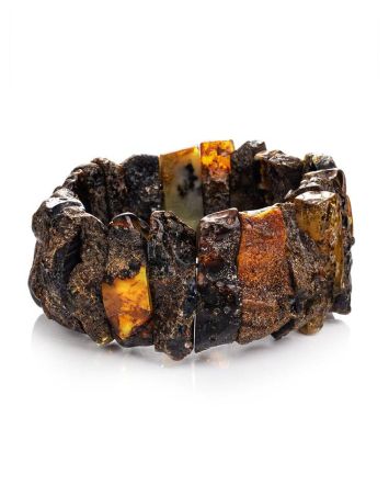 Natural Black Amber Bracelet The Volcano, image 