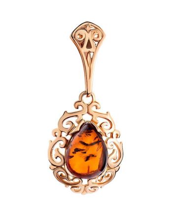 Amber Pendant In Gold-Plated Silver The Luxor, image 