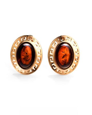 Amber Earrings In Gold-Plated Silver The Ellas, image 