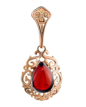 Gold-Plated Amber Pendant The Luxor, image 
