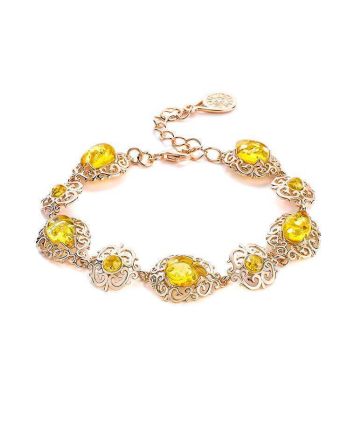 Amber Bracelet In Gold Plated Silver The Luxor, image 
