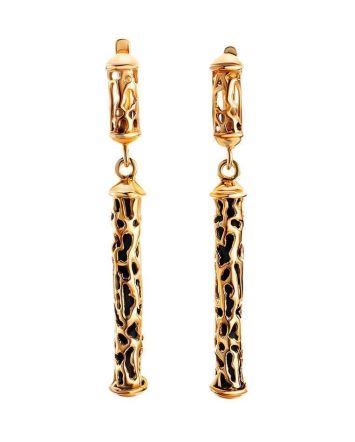Gold-Plated Bar Dangles With Caoutchouc The Kenya, image 