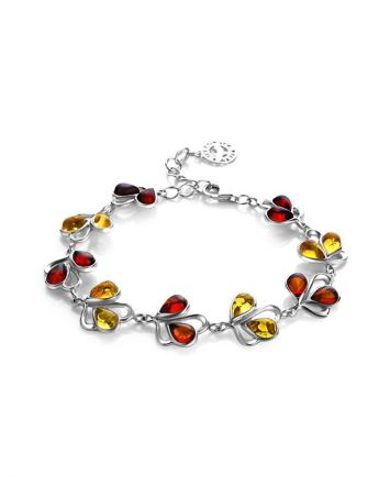 Amber Bracelet In Sterling Silver The Lily Of The Valley, image 