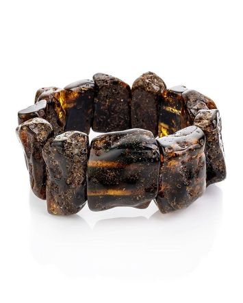 Natural Black Amber Bracelet The Volcano, image 