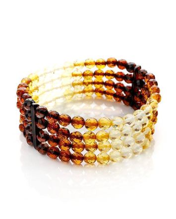 Faceted Multicolor Amber Bracelet The Prague, image 