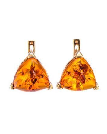 Luminous Amber Earrings In Gold The Etude, image 
