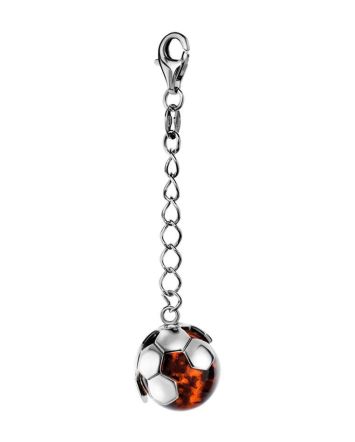 Silver Keychain With Cherry Amber The League, image 
