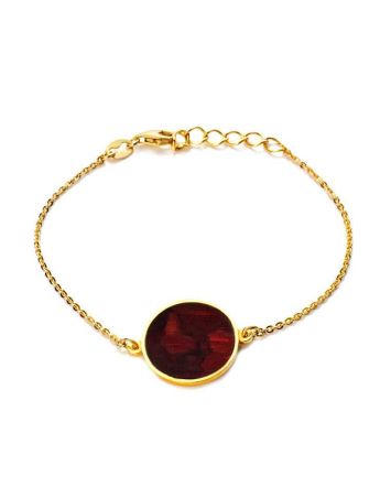 Chain Amber Bracelet In Gold Plated Silver The Monaco, image 