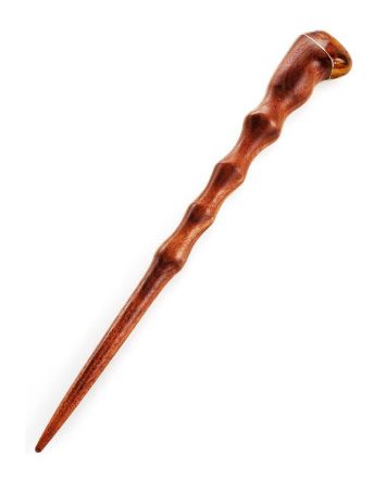 Wooden Hair Stick With Amber, image 